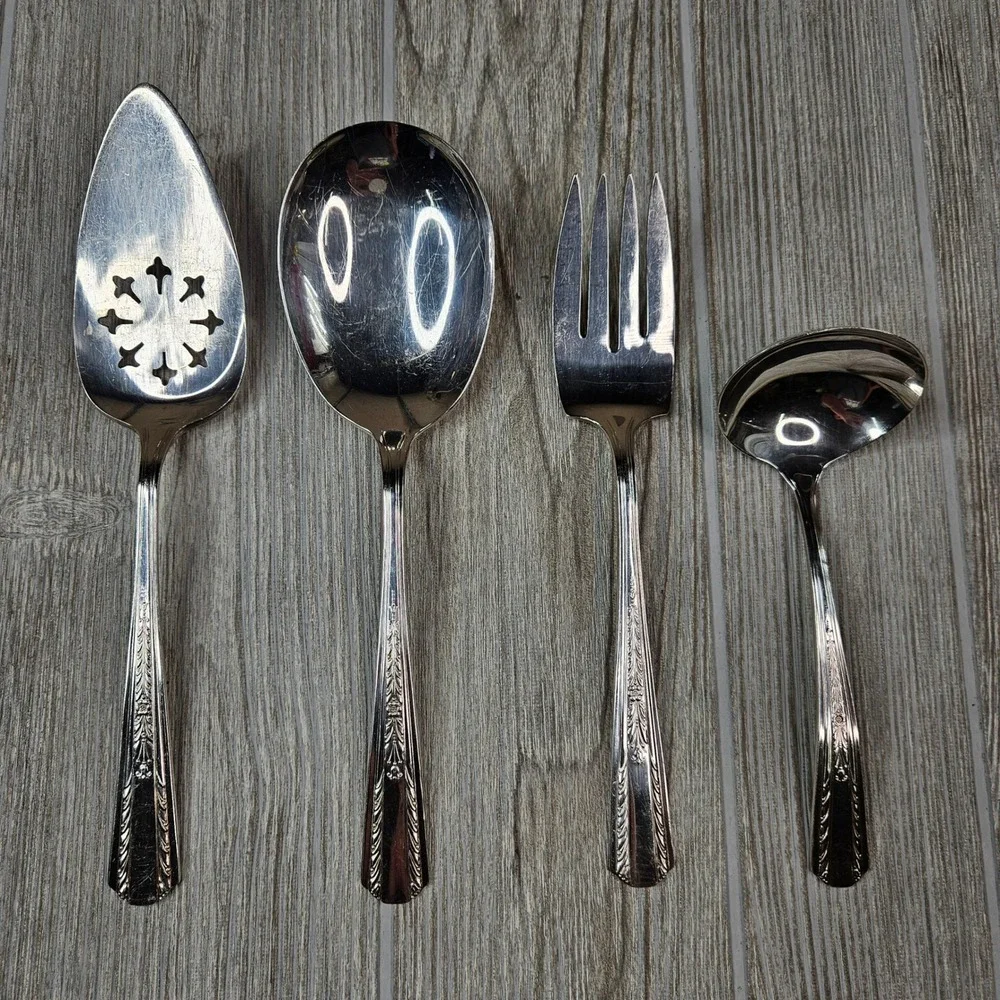 Hollywood International Silver Plate Serving Utensils Set of 4